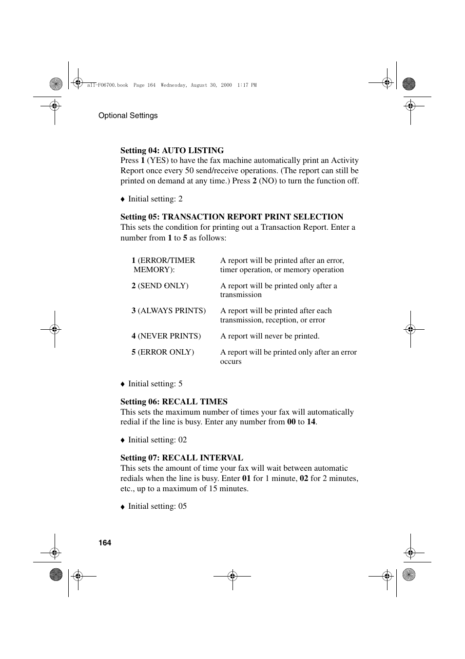 Sharp FO-6700 User Manual | Page 166 / 208