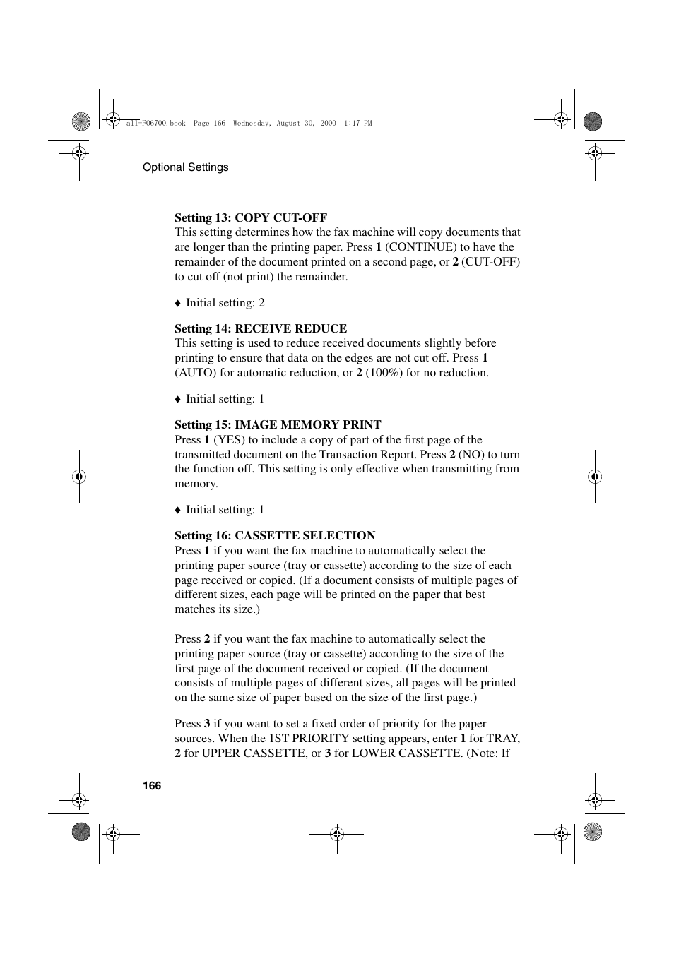 Sharp FO-6700 User Manual | Page 168 / 208