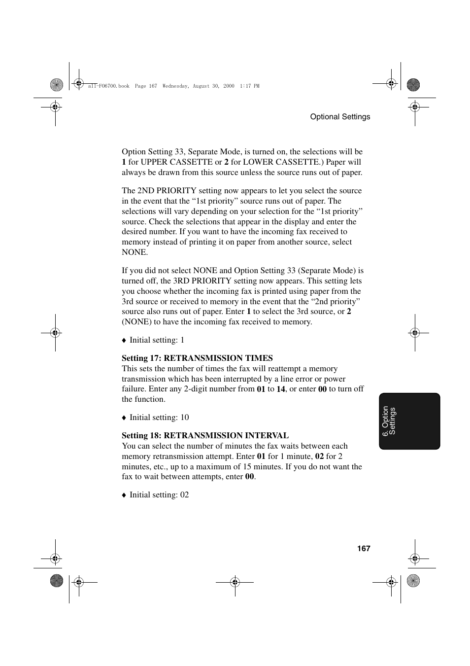 Sharp FO-6700 User Manual | Page 169 / 208