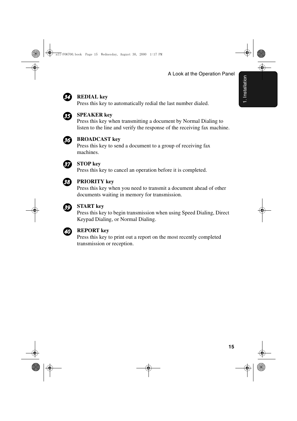 Sharp FO-6700 User Manual | Page 17 / 208