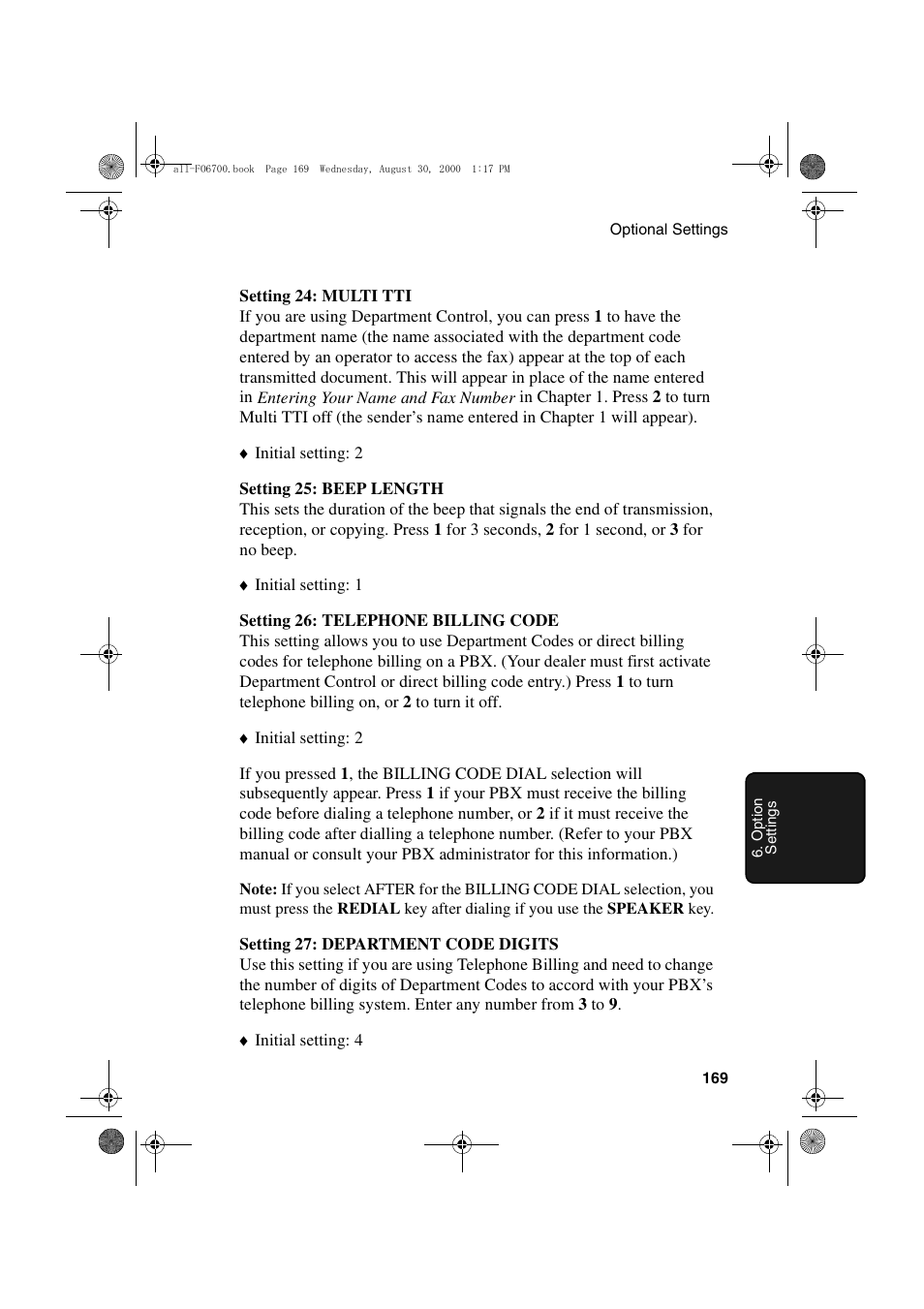 Sharp FO-6700 User Manual | Page 171 / 208