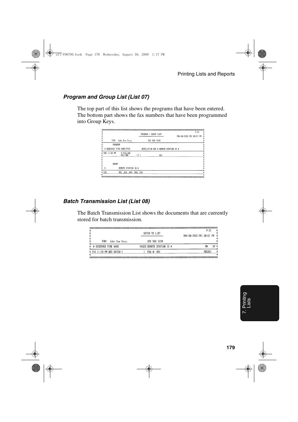 Sharp FO-6700 User Manual | Page 181 / 208