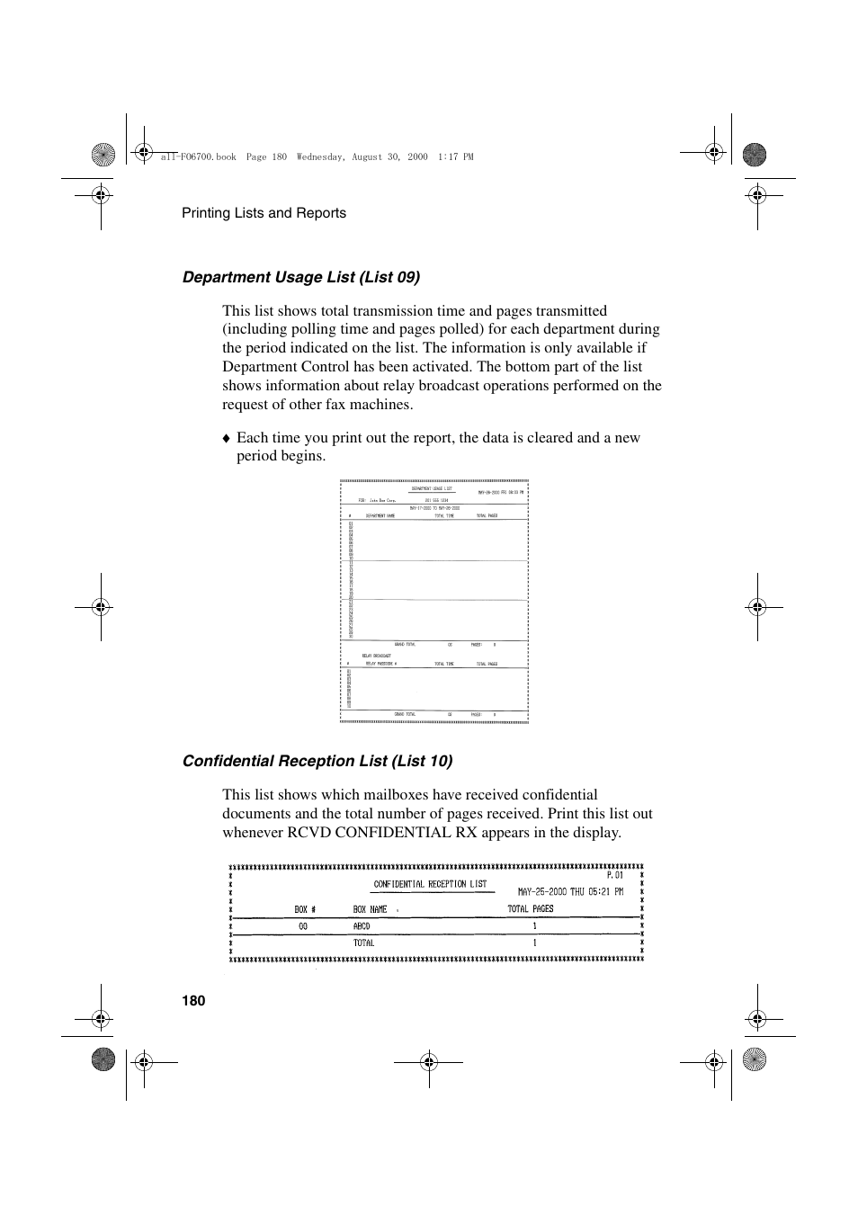 Sharp FO-6700 User Manual | Page 182 / 208