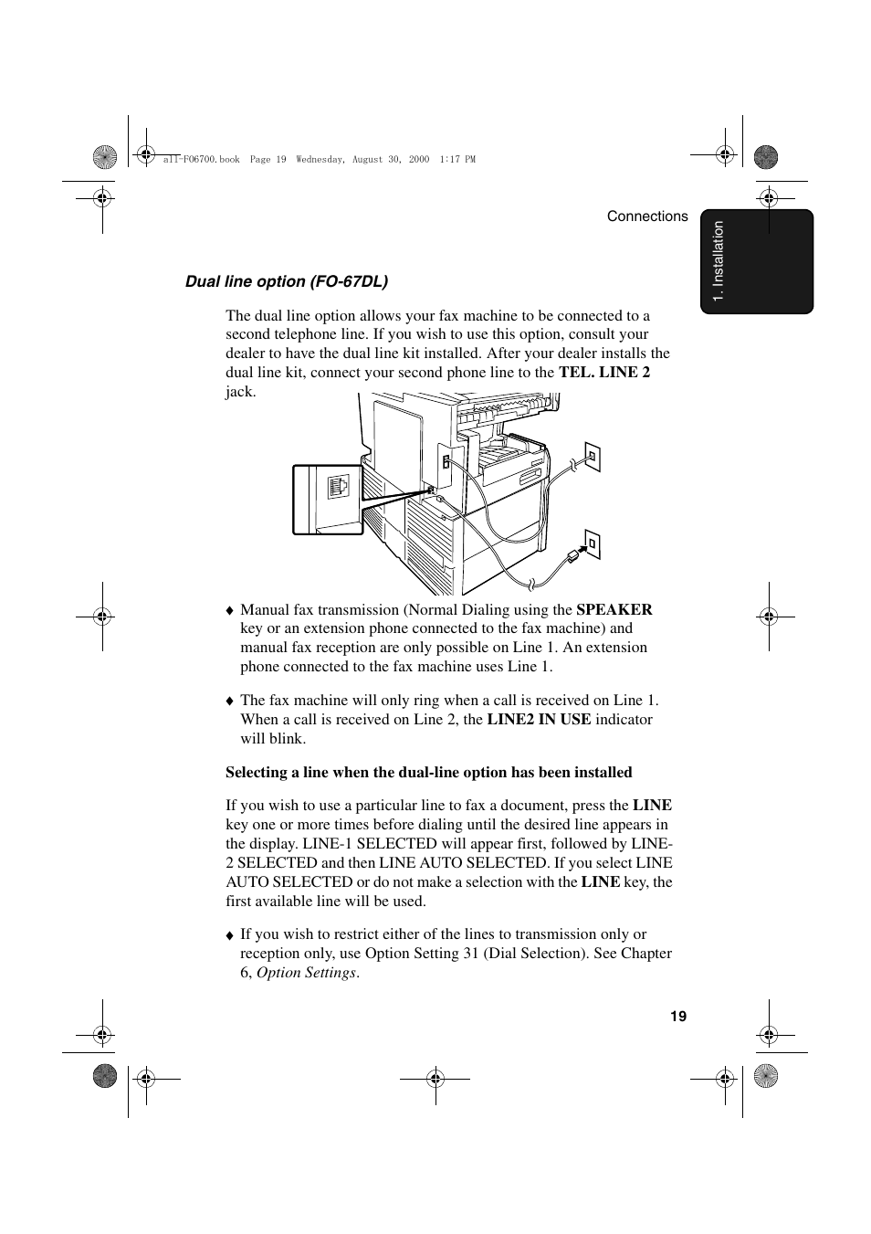 Sharp FO-6700 User Manual | Page 21 / 208