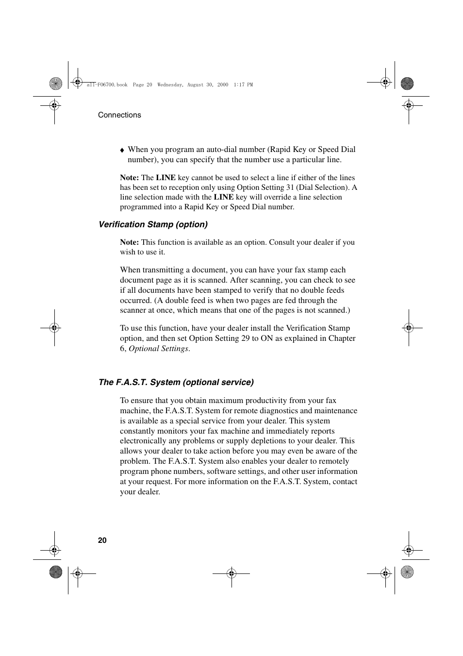 Sharp FO-6700 User Manual | Page 22 / 208