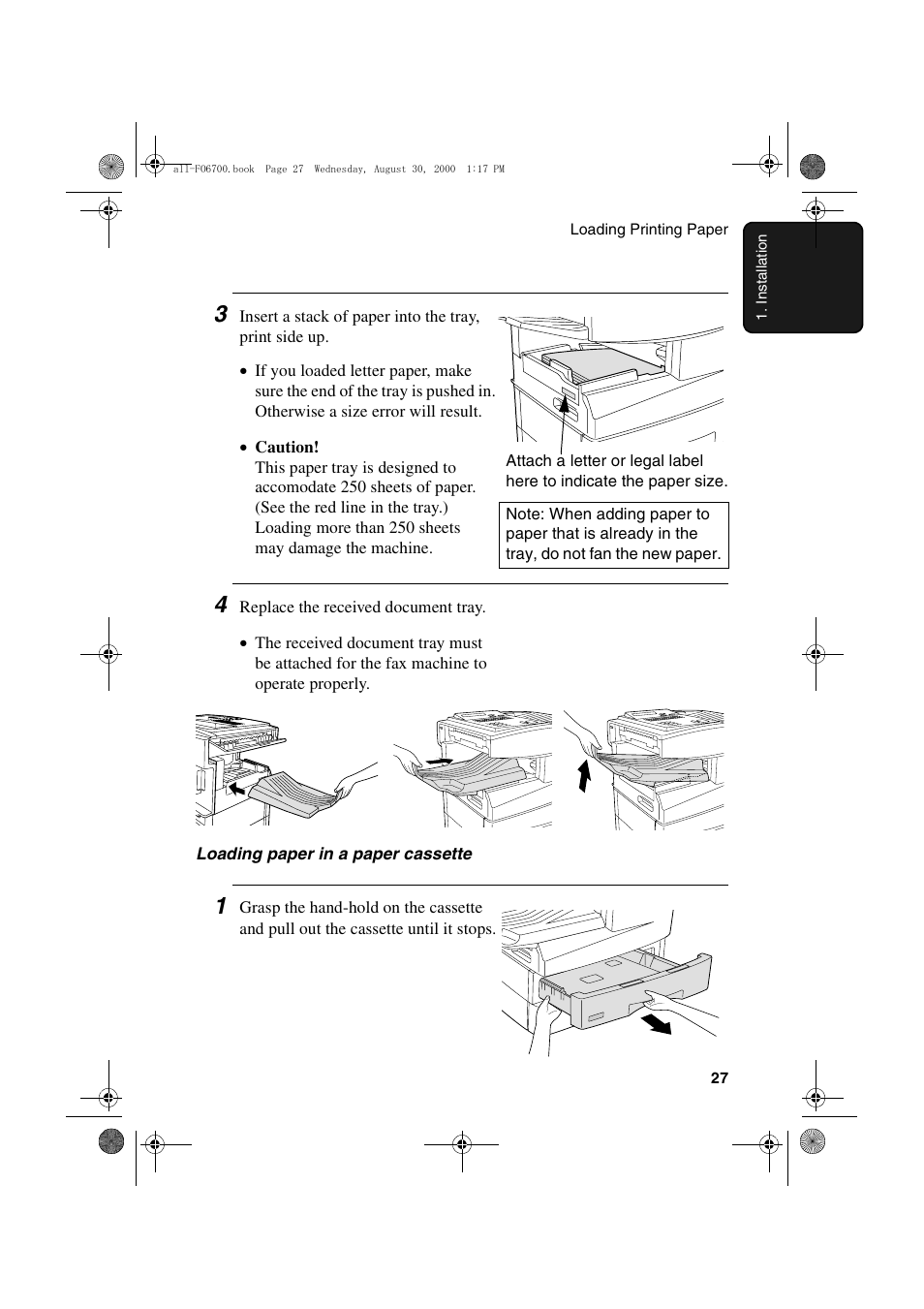 Sharp FO-6700 User Manual | Page 29 / 208