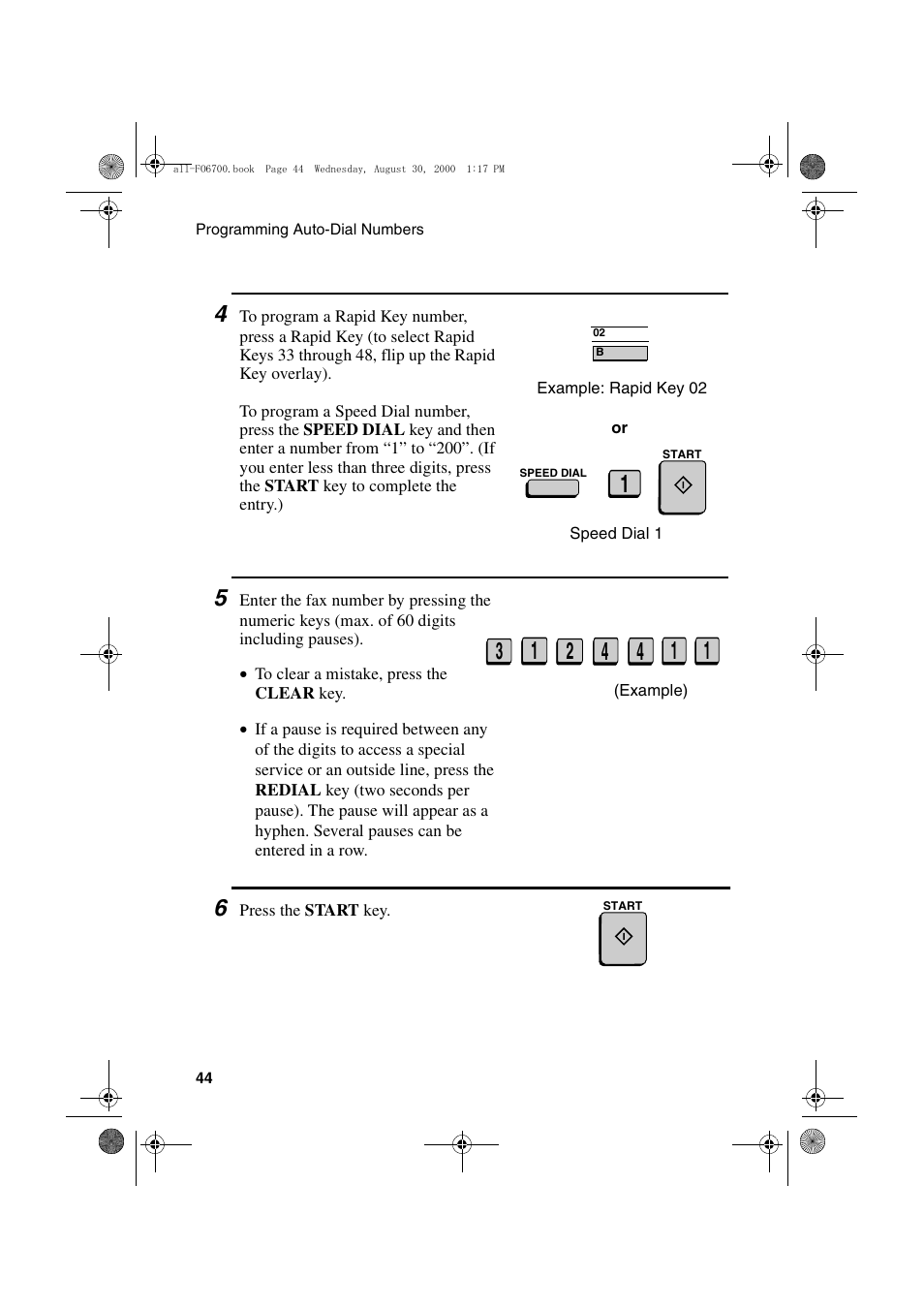 Sharp FO-6700 User Manual | Page 46 / 208