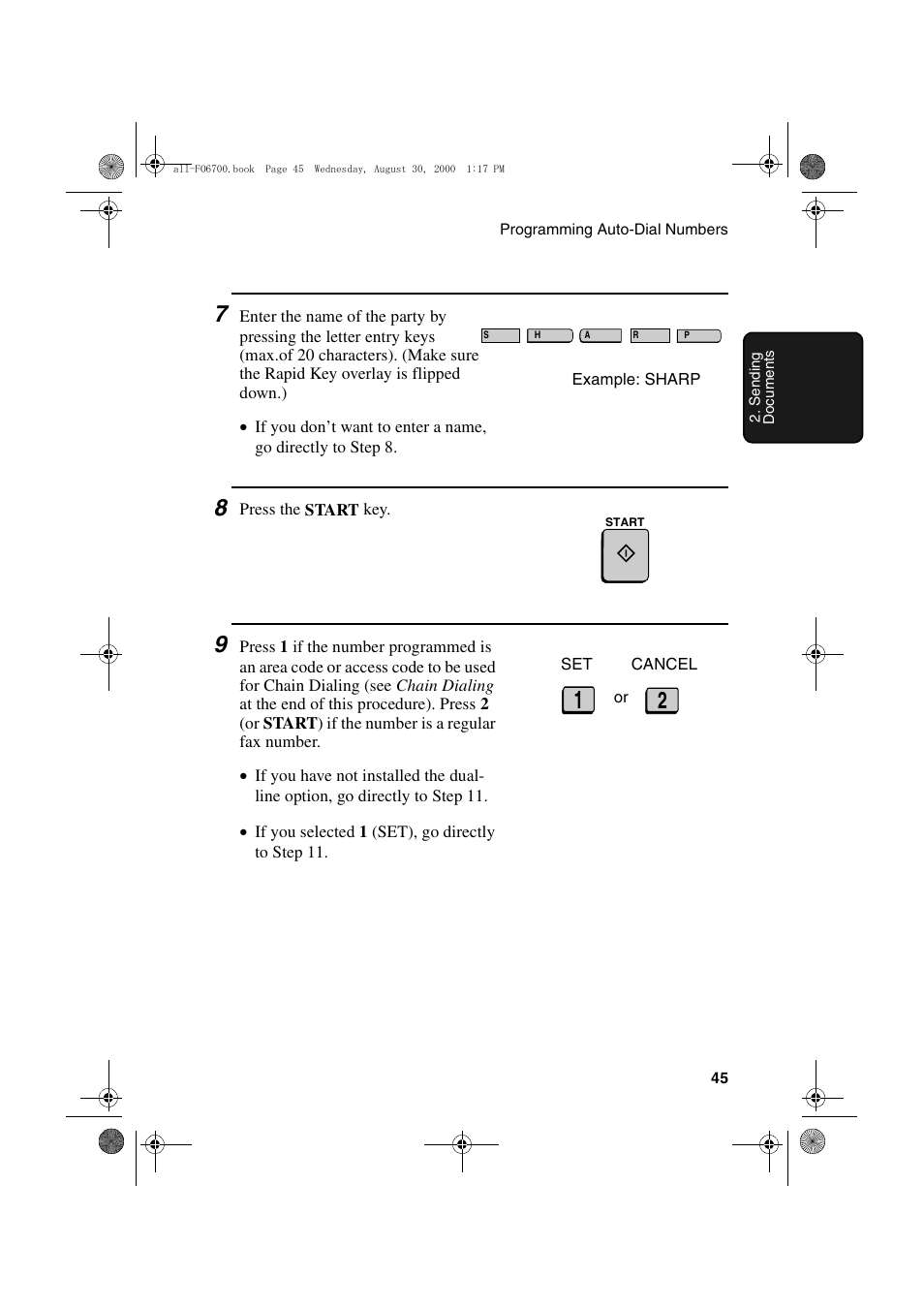 Sharp FO-6700 User Manual | Page 47 / 208