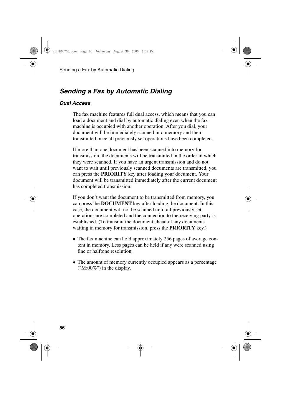 Sending a fax by automatic dialing | Sharp FO-6700 User Manual | Page 58 / 208