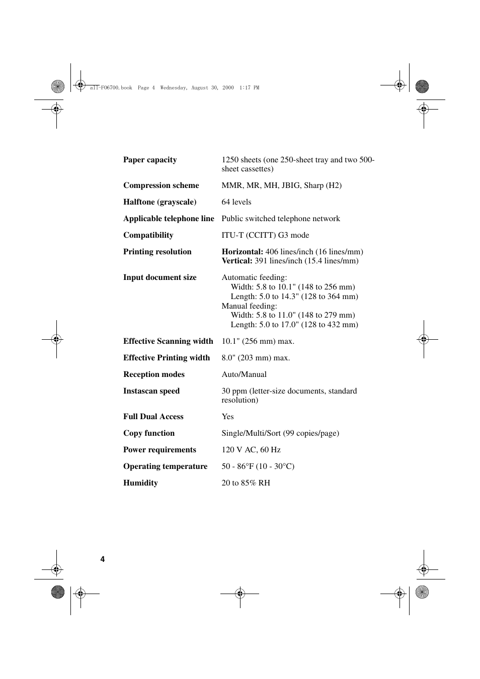 Sharp FO-6700 User Manual | Page 6 / 208