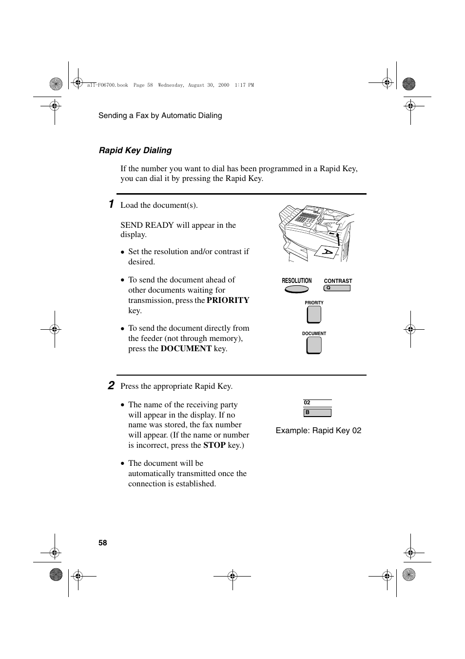 Sharp FO-6700 User Manual | Page 60 / 208