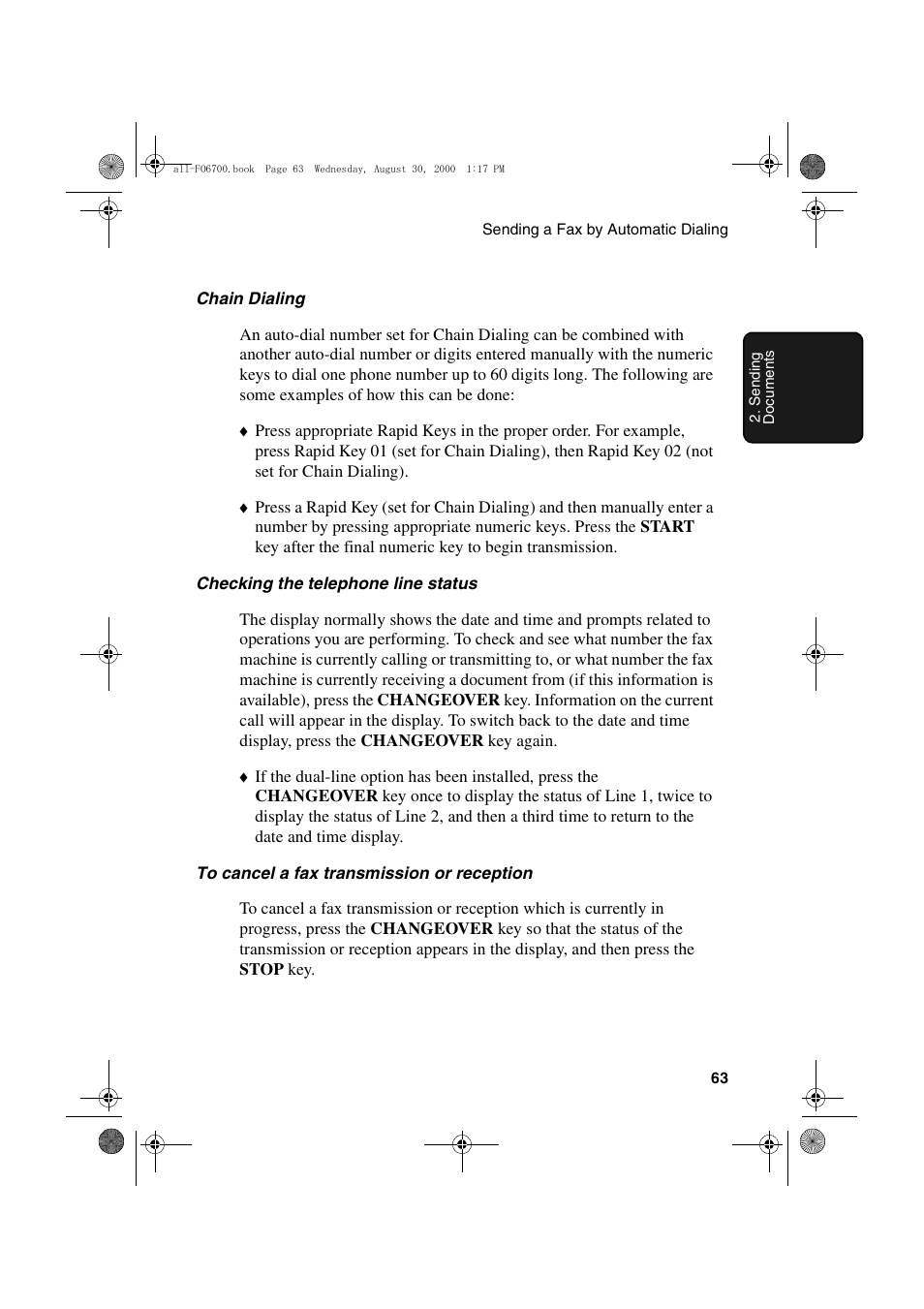 Sharp FO-6700 User Manual | Page 65 / 208