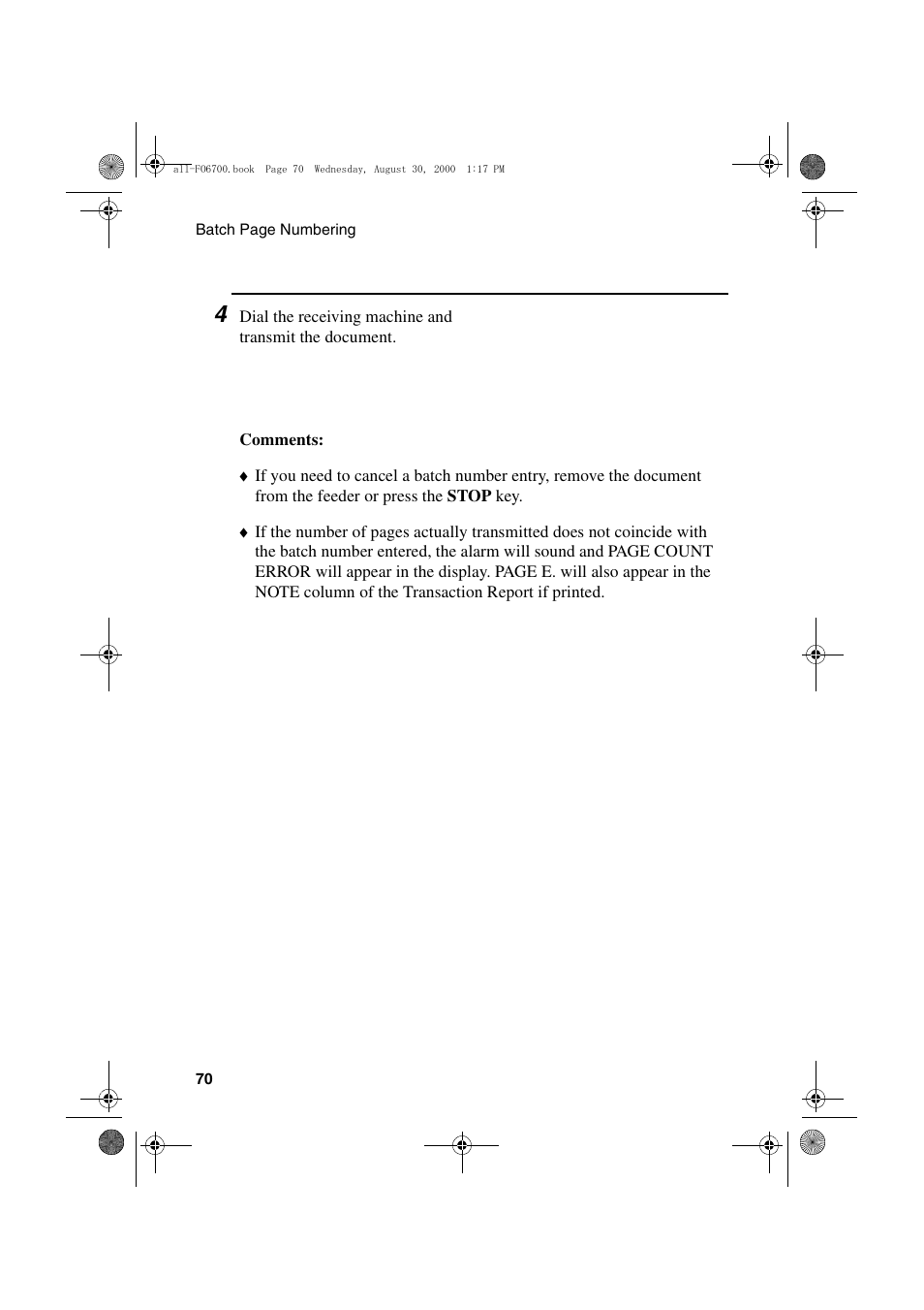 Sharp FO-6700 User Manual | Page 72 / 208