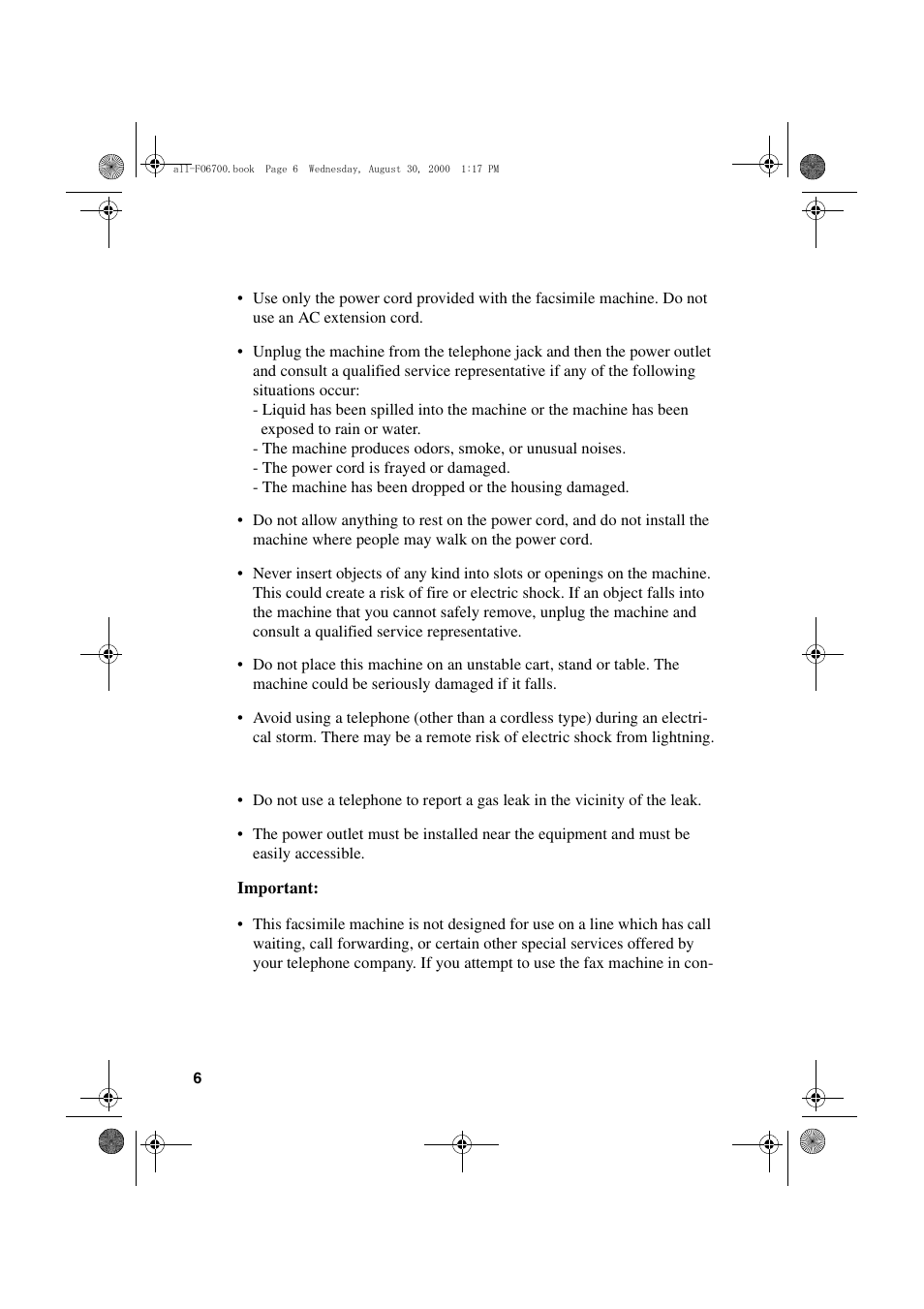 Sharp FO-6700 User Manual | Page 8 / 208