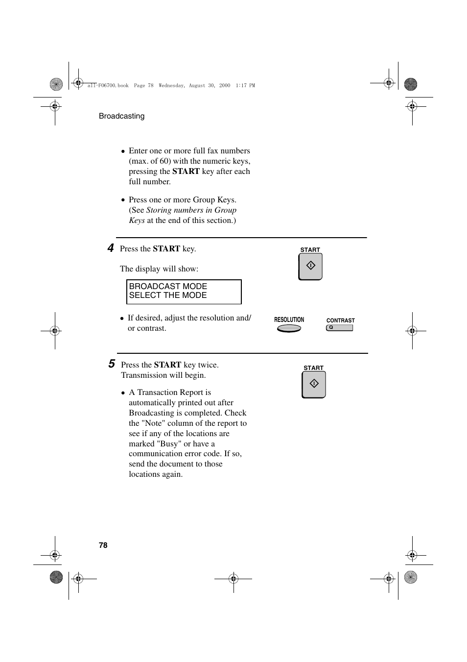 Sharp FO-6700 User Manual | Page 80 / 208