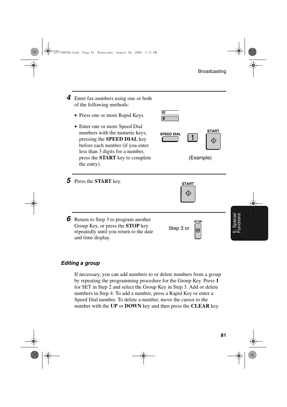 Sharp FO-6700 User Manual | Page 83 / 208