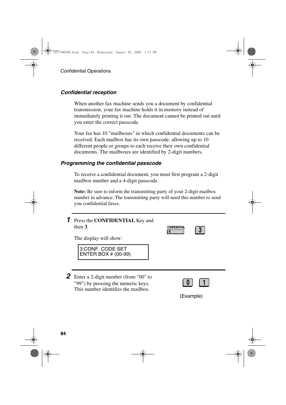 Sharp FO-6700 User Manual | Page 86 / 208