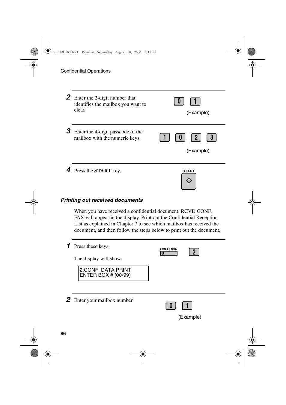 Sharp FO-6700 User Manual | Page 88 / 208