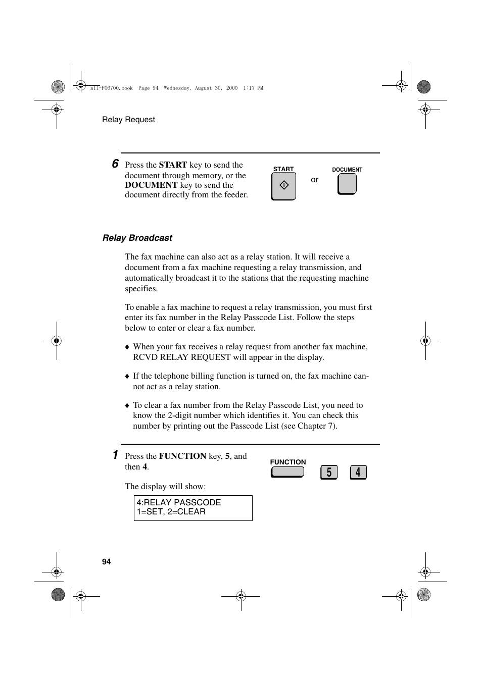 Sharp FO-6700 User Manual | Page 96 / 208