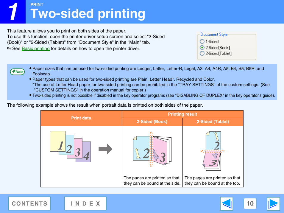 Two-sided printing | Sharp AR-M230 User Manual | Page 10 / 34