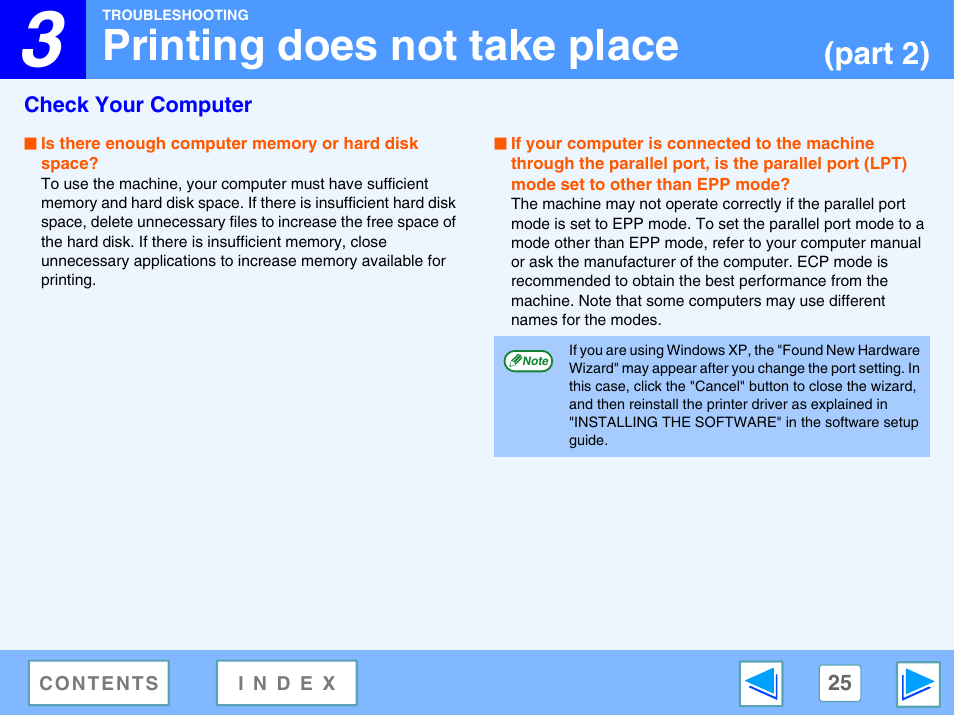 Check your computer, Printing does not take place, Part 2) | Sharp AR-M230 User Manual | Page 25 / 34