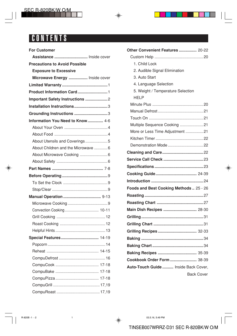 Sharp Microwave Oven User Manual | 43 pages