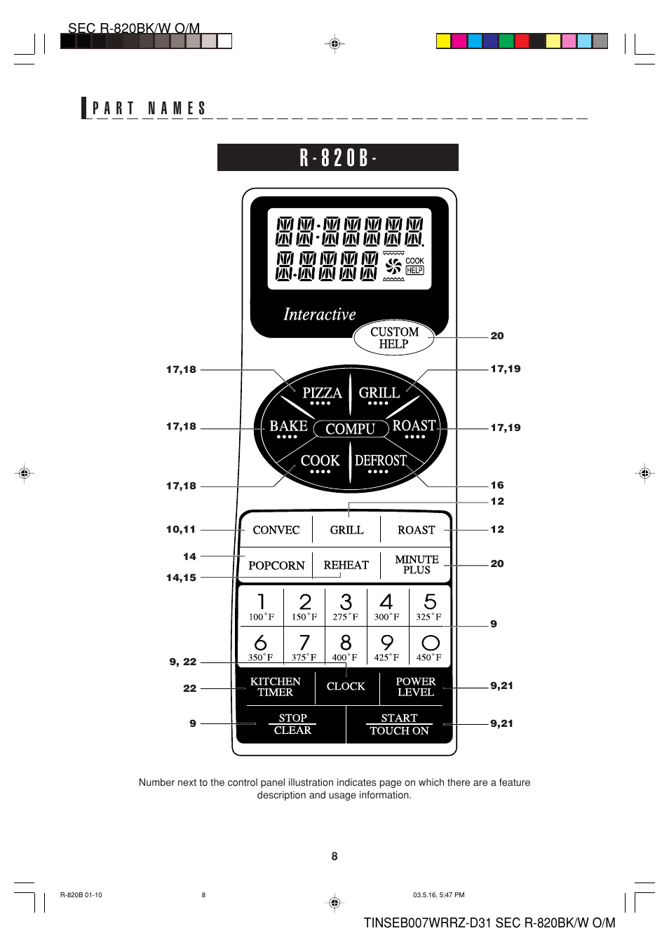 R - 8 2 0 b | Sharp Microwave Oven User Manual | Page 10 / 43