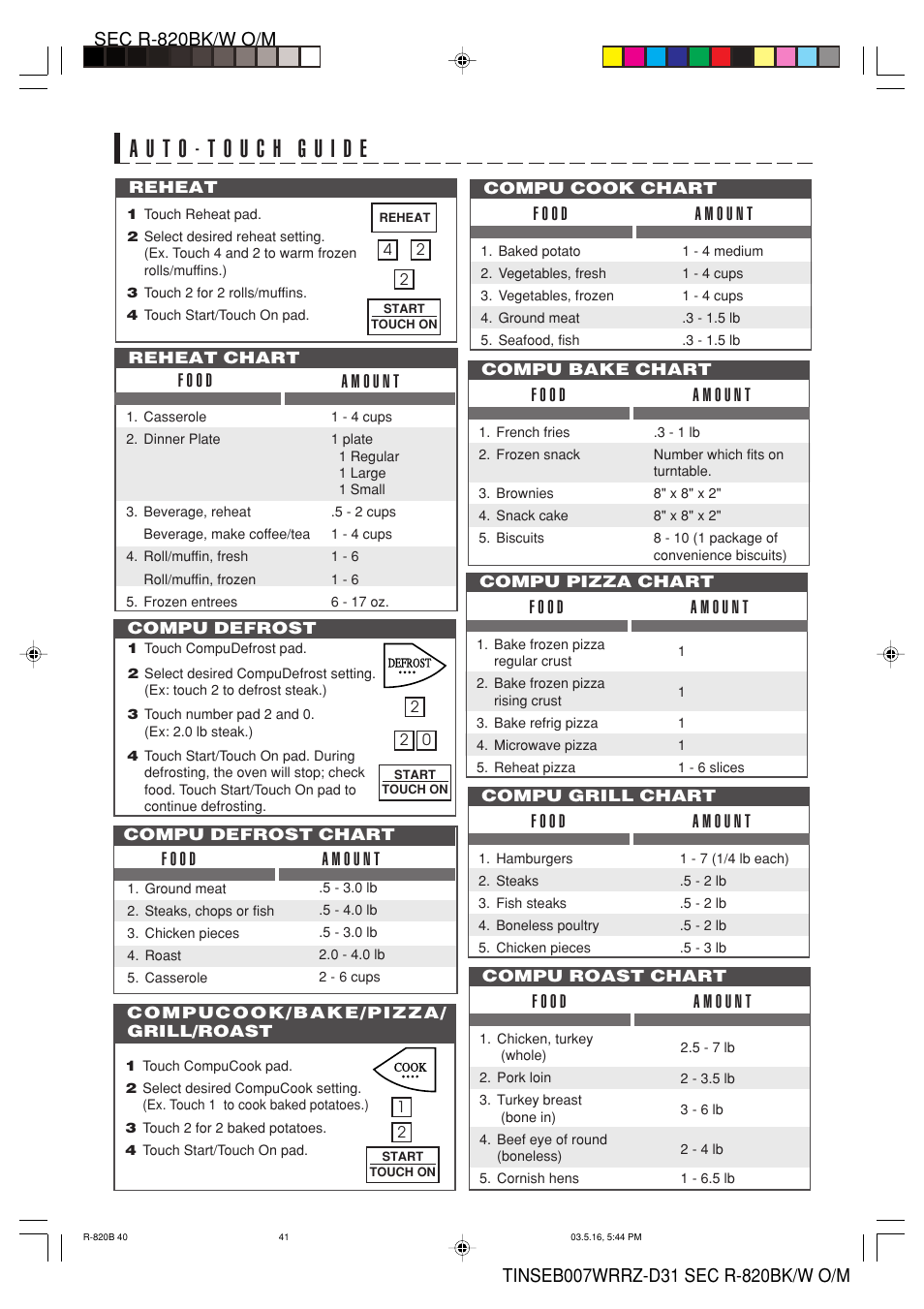 Sharp Microwave Oven User Manual | Page 42 / 43