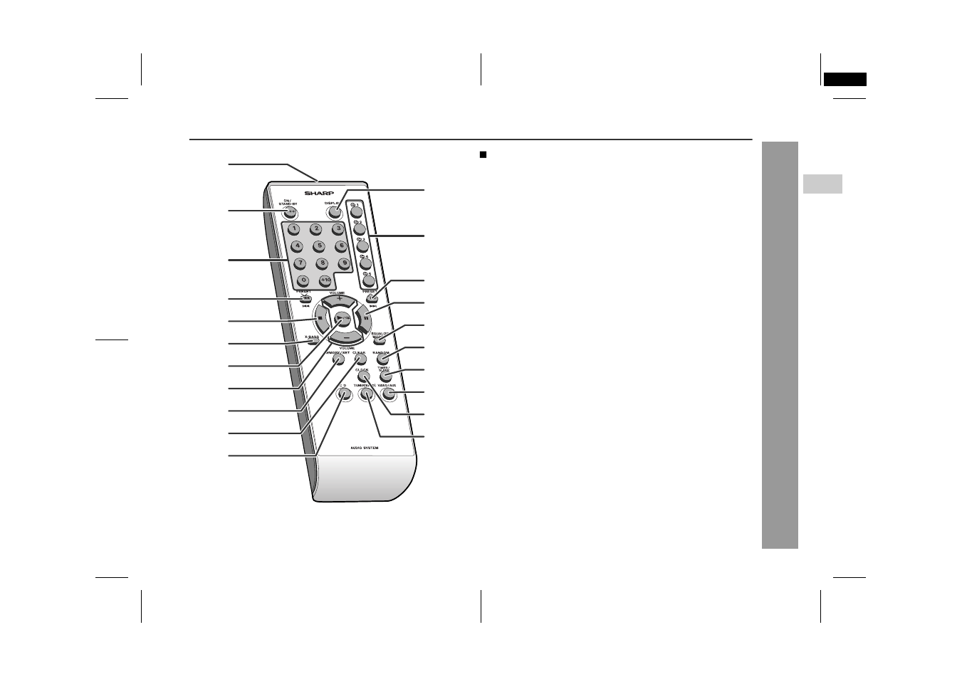 Sharp XL-MP60 User Manual | Page 9 / 32