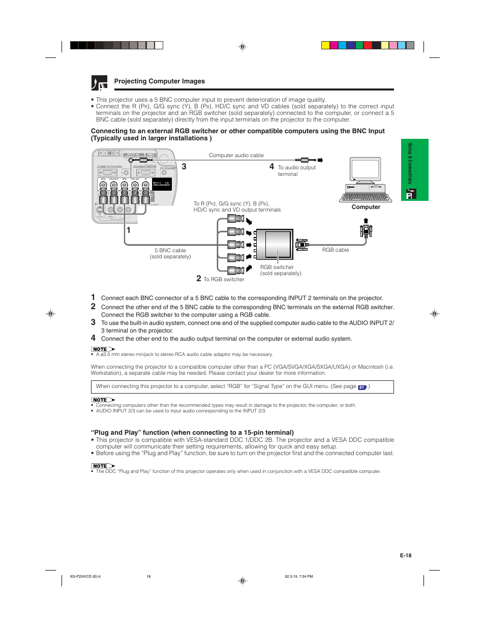 Sharp XG-P25X User Manual | Page 21 / 80