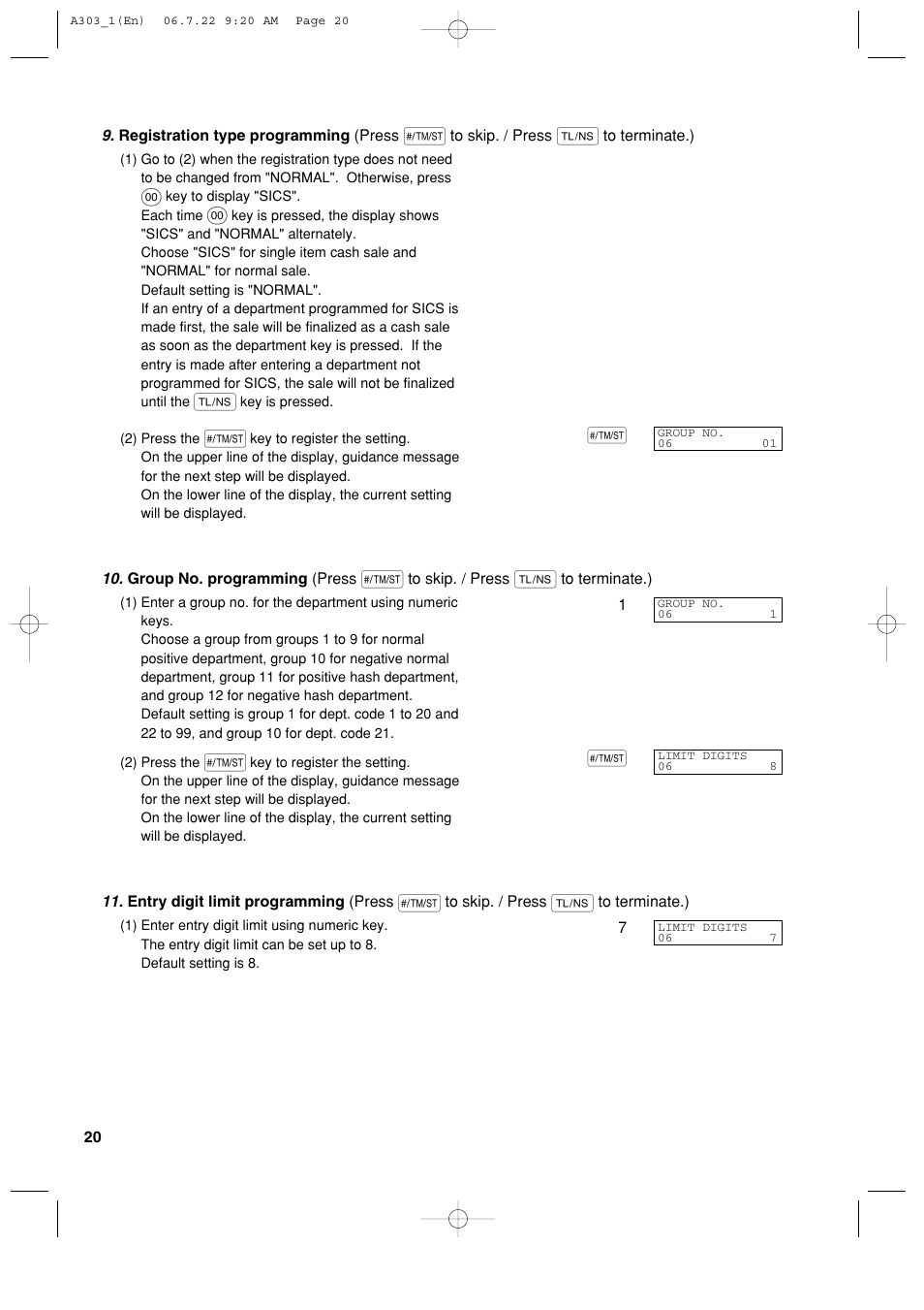 Sharp XE-A303 User Manual | Page 22 / 104