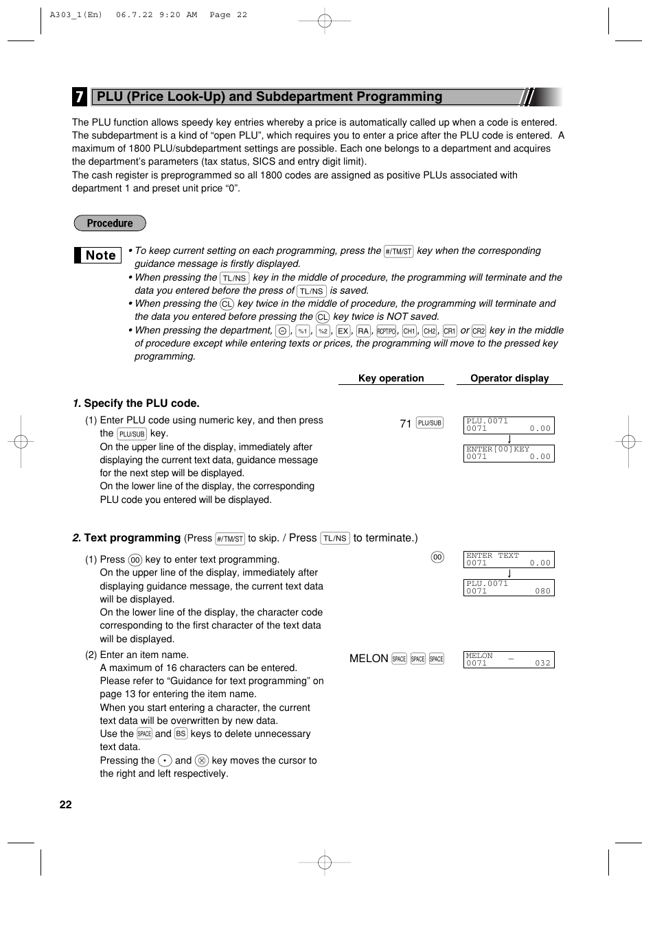 S s s | Sharp XE-A303 User Manual | Page 24 / 104