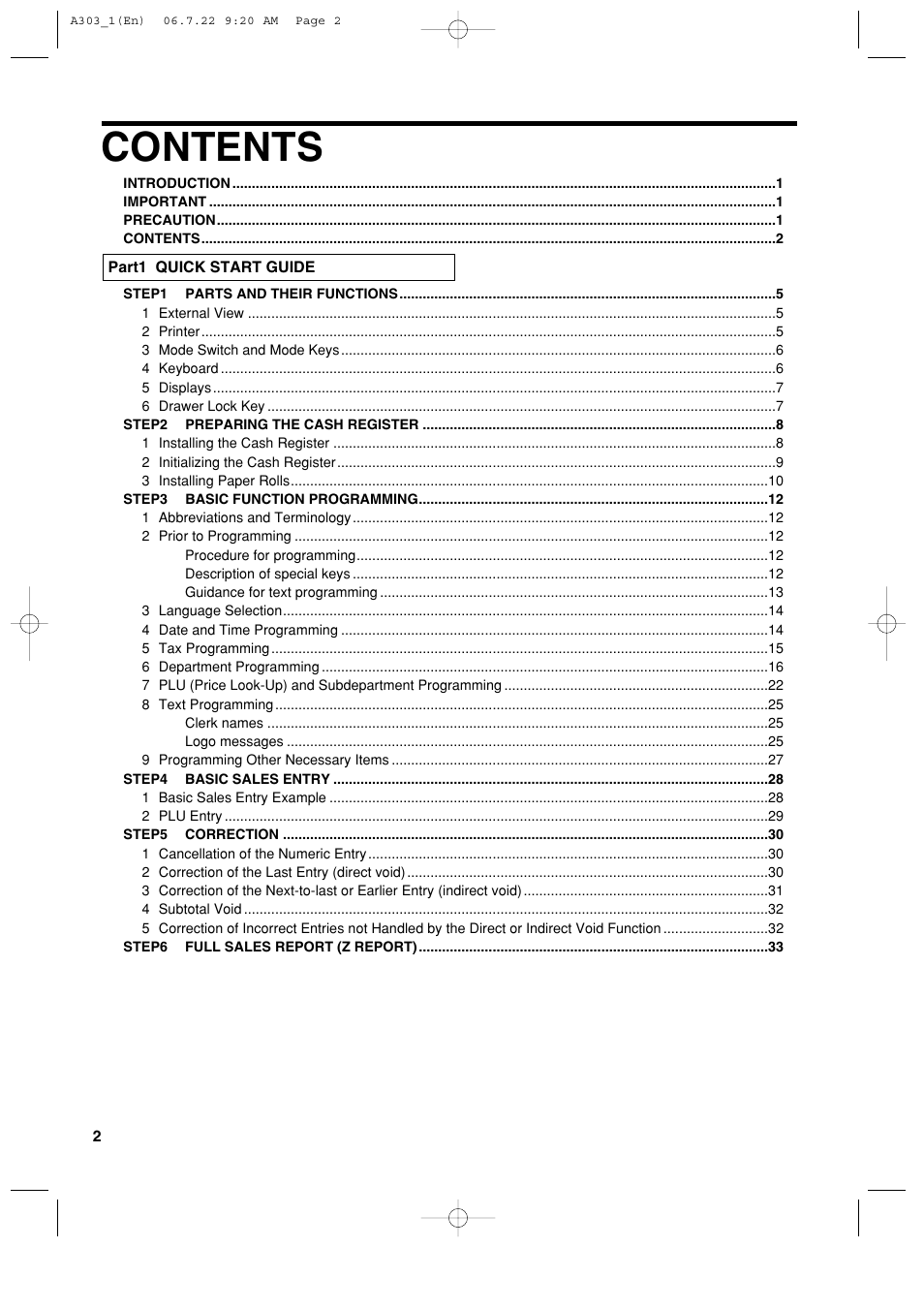 Sharp XE-A303 User Manual | Page 4 / 104