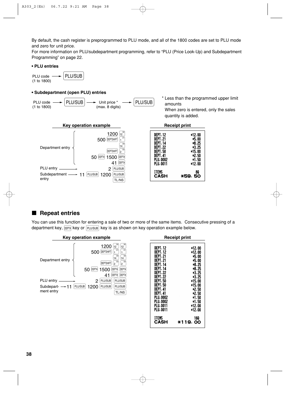 Sharp XE-A303 User Manual | Page 40 / 104