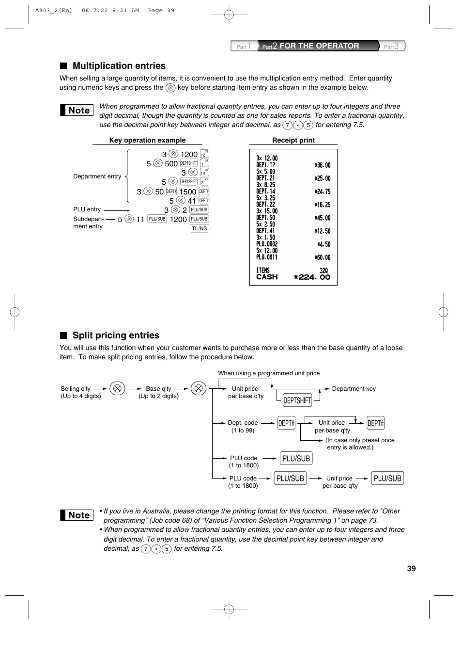 Sharp XE-A303 User Manual | Page 41 / 104