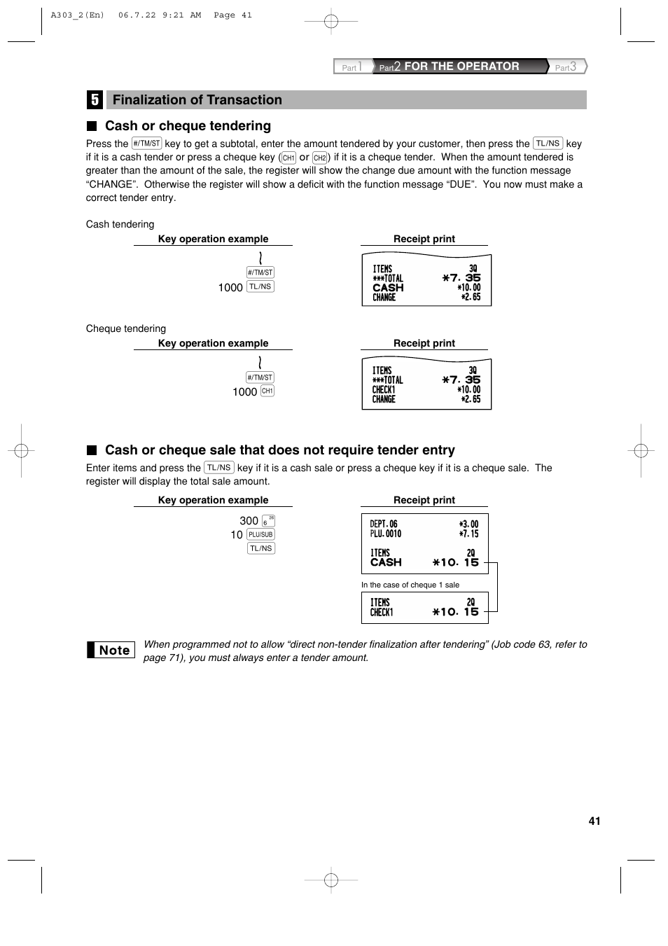 Sharp XE-A303 User Manual | Page 43 / 104