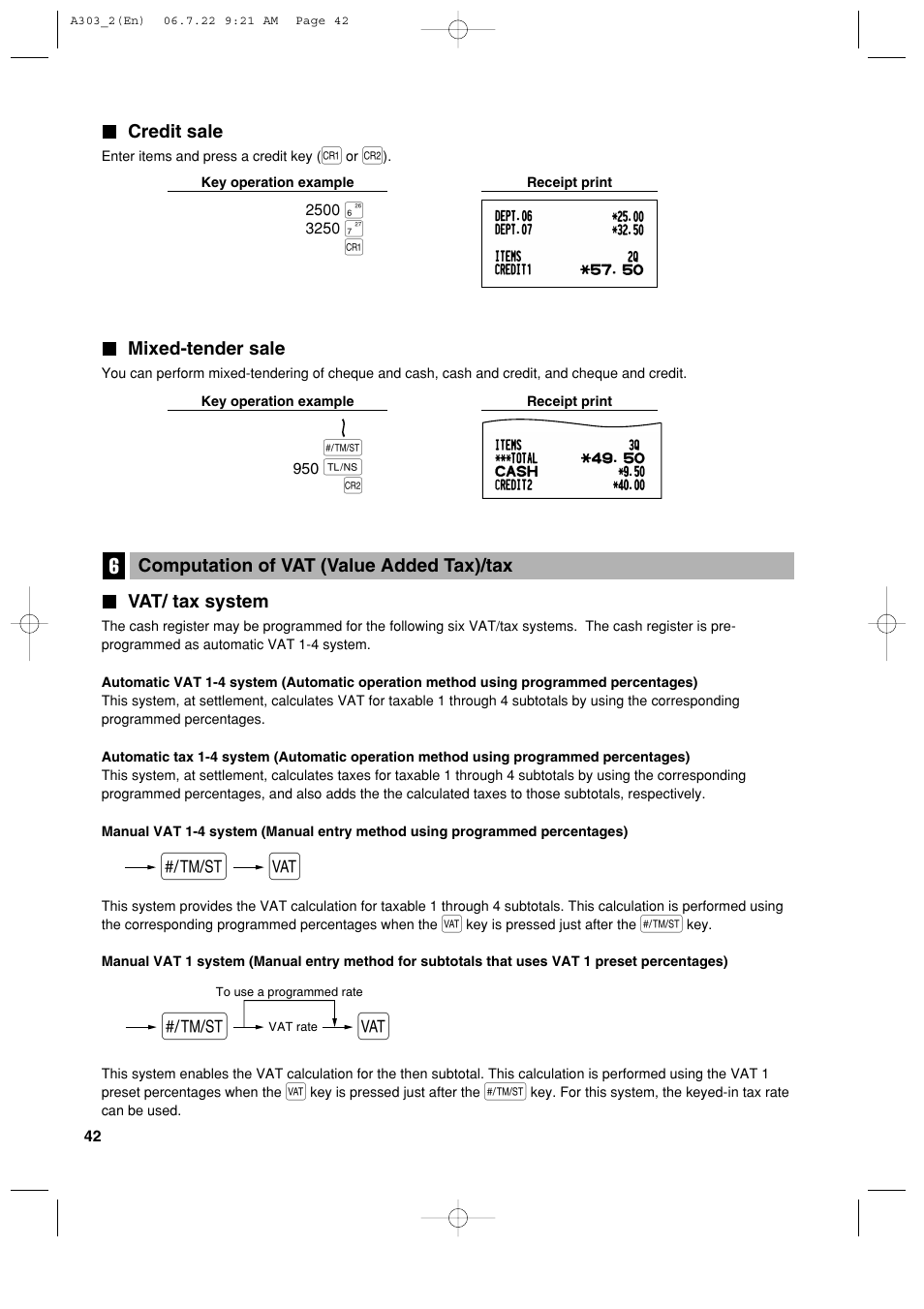 Sharp XE-A303 User Manual | Page 44 / 104