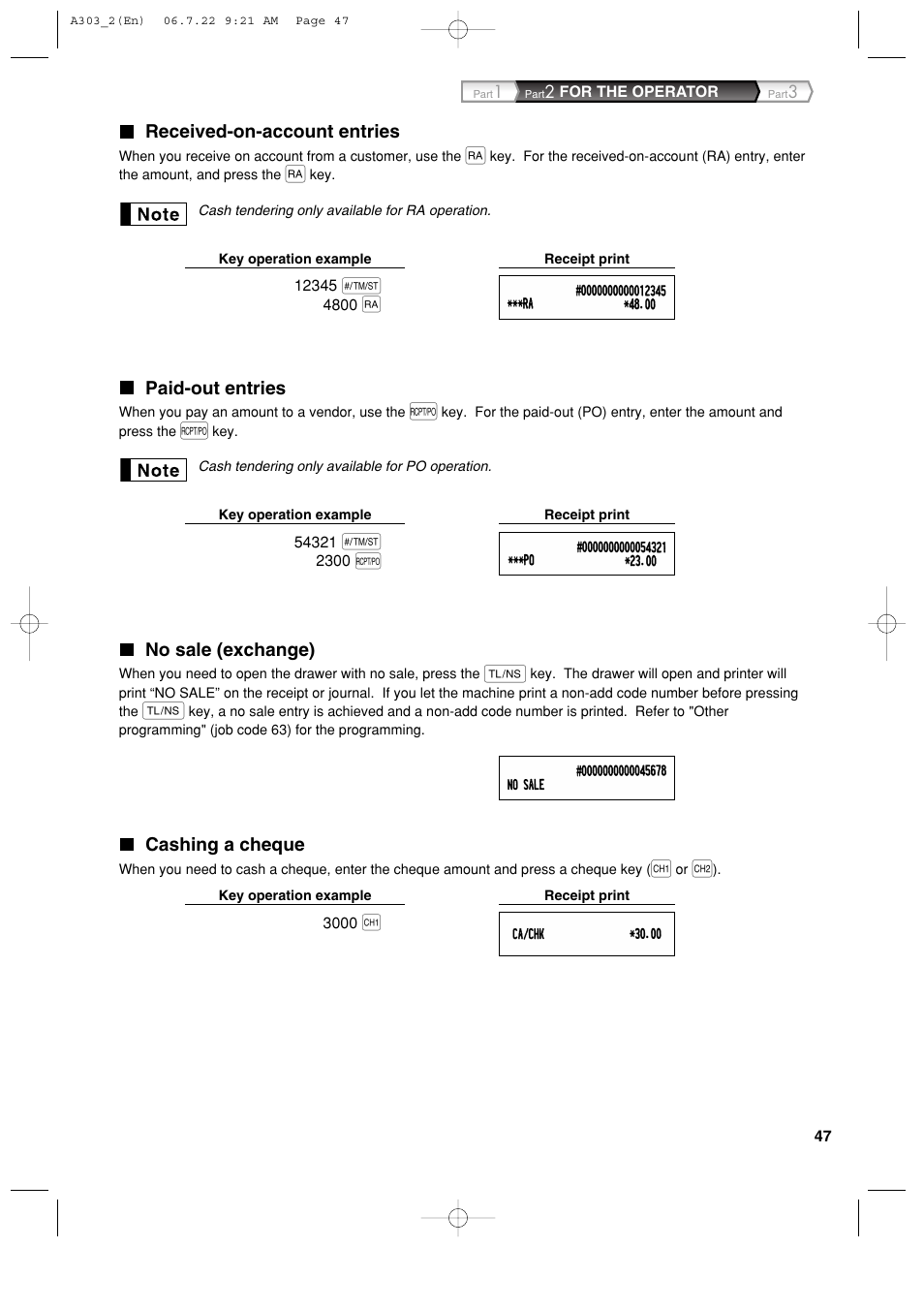 Sharp XE-A303 User Manual | Page 49 / 104