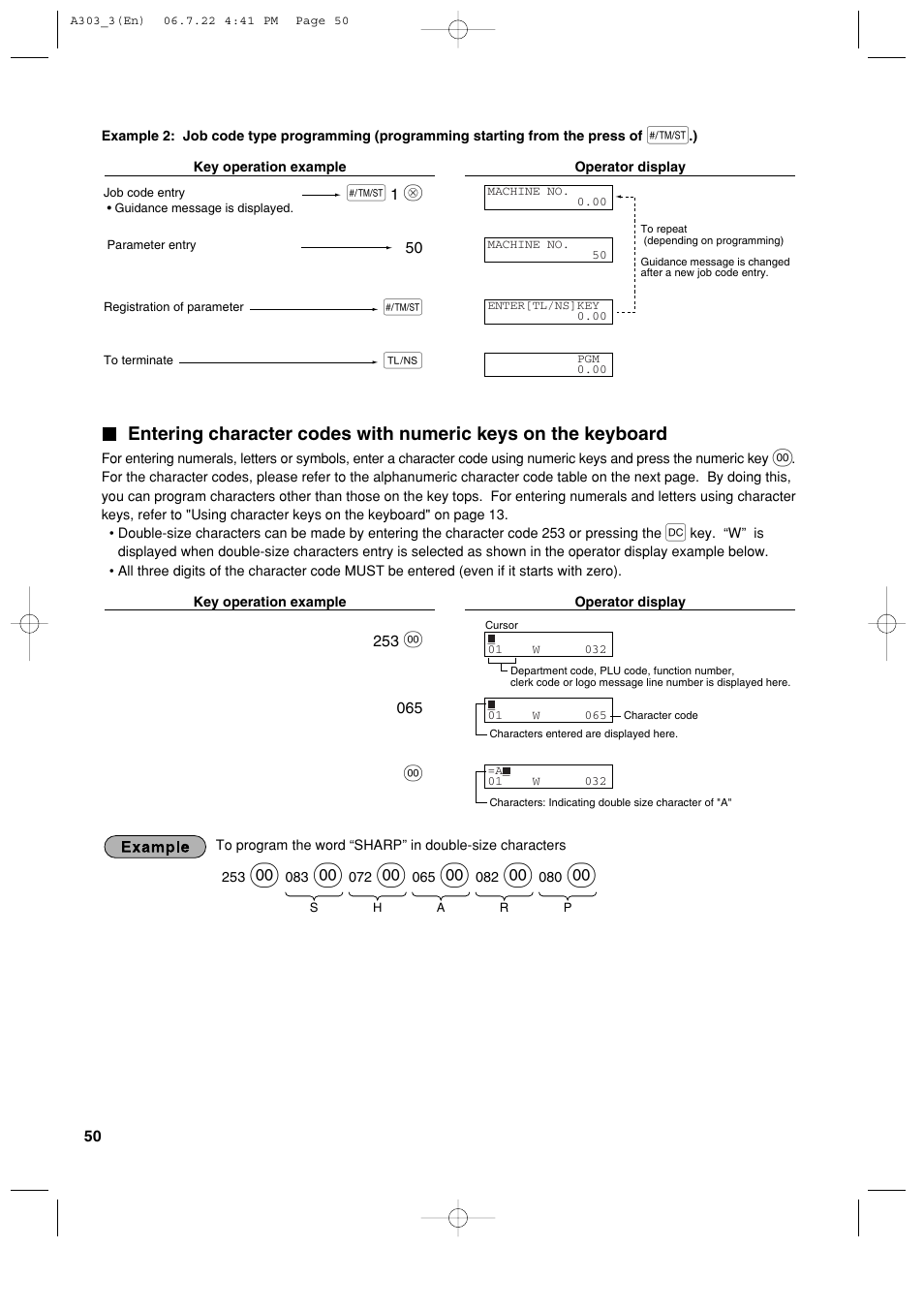 Sharp XE-A303 User Manual | Page 52 / 104