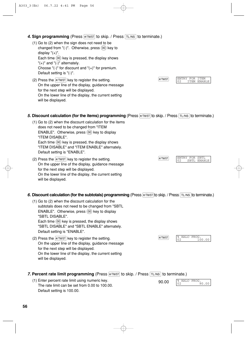 Sharp XE-A303 User Manual | Page 58 / 104