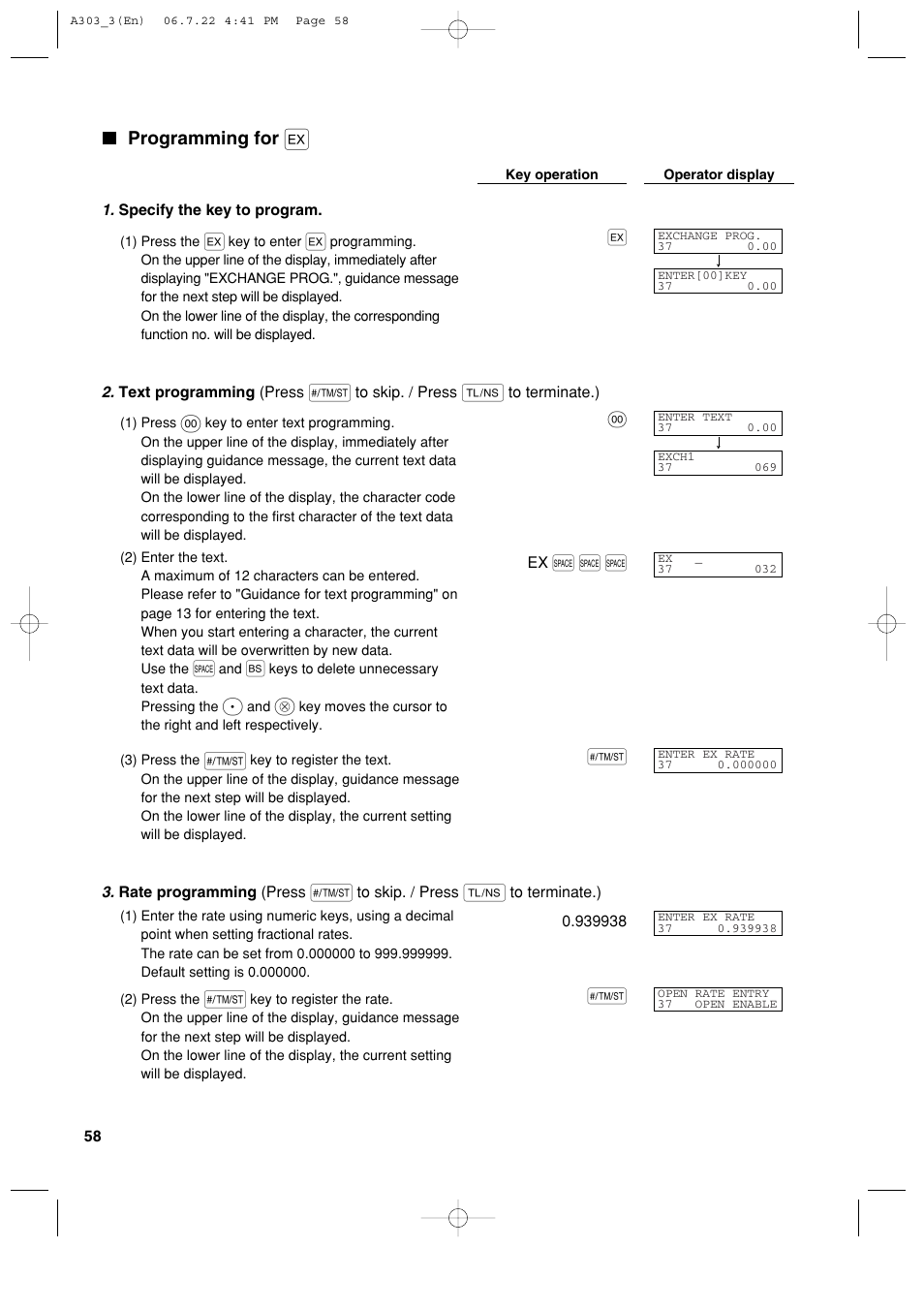 S s s | Sharp XE-A303 User Manual | Page 60 / 104