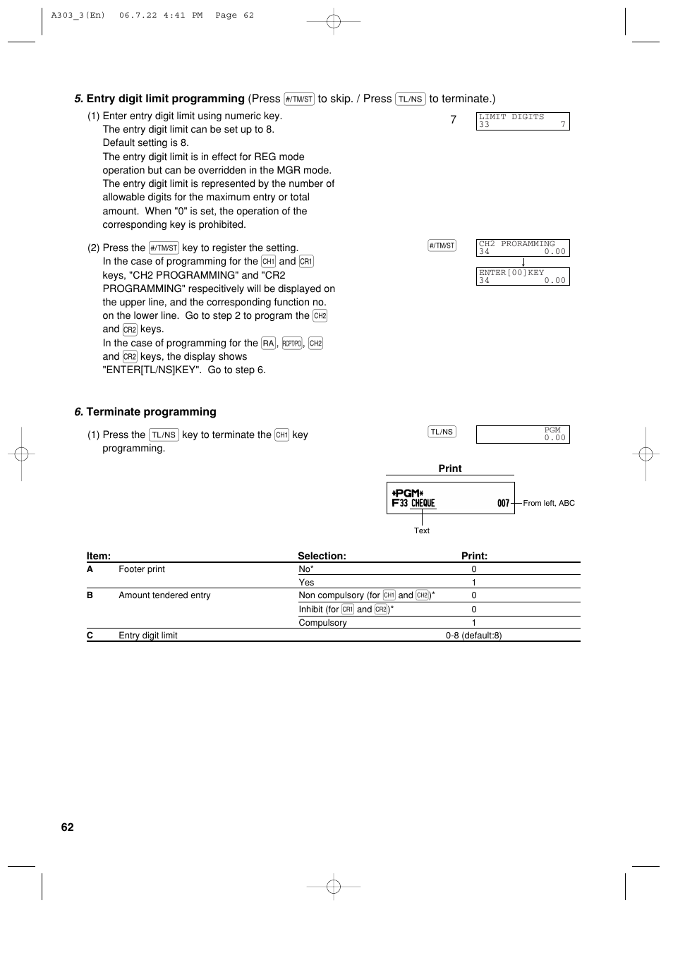 Sharp XE-A303 User Manual | Page 64 / 104