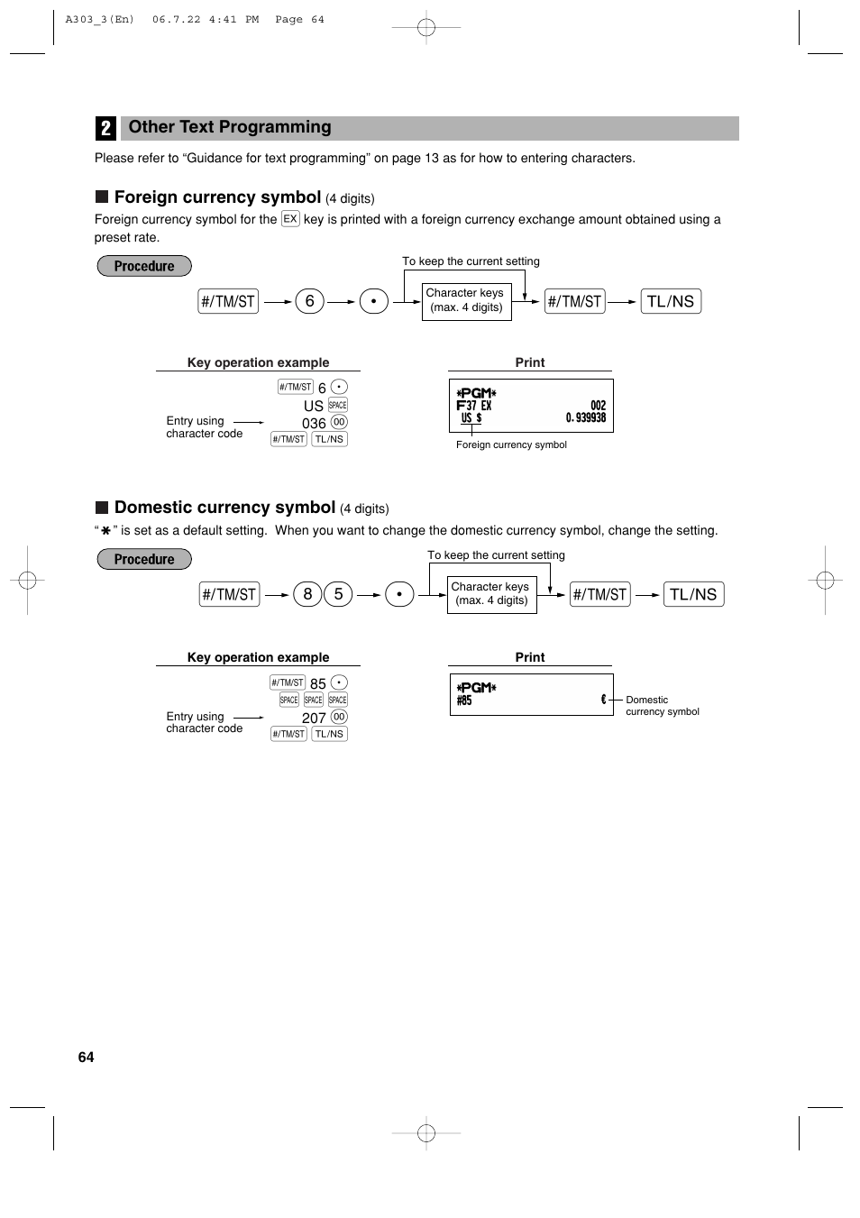 S85 p, Sp 6 | Sharp XE-A303 User Manual | Page 66 / 104