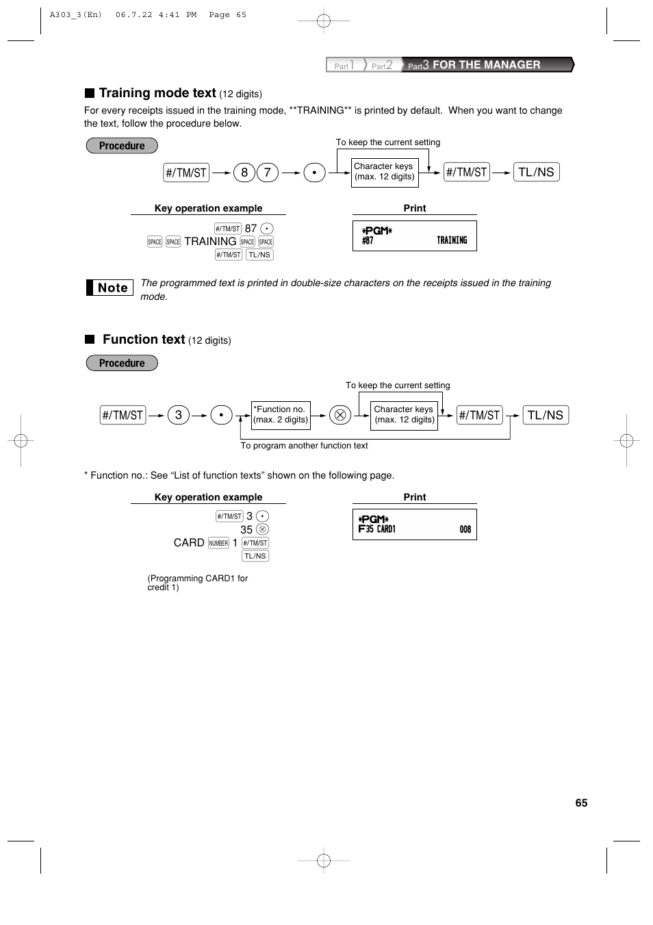 Sp 3, S87 p | Sharp XE-A303 User Manual | Page 67 / 104