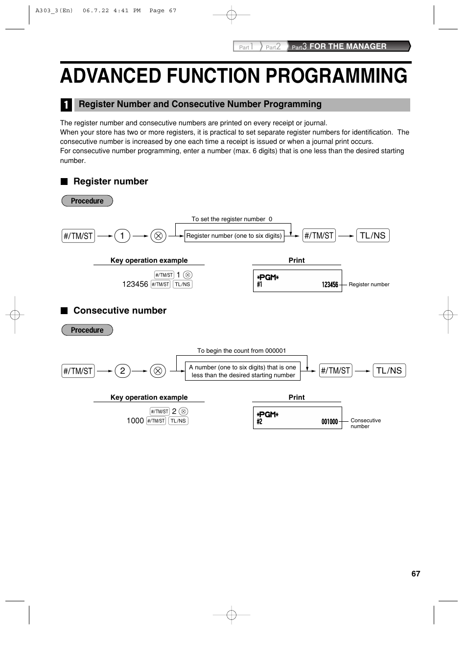 Advanced function programming | Sharp XE-A303 User Manual | Page 69 / 104