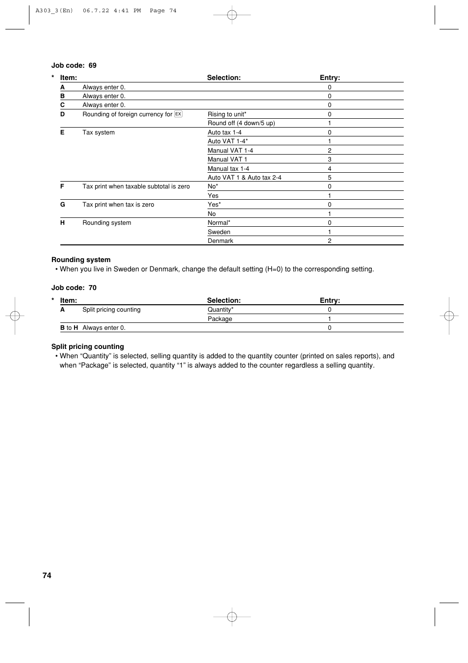 Sharp XE-A303 User Manual | Page 76 / 104