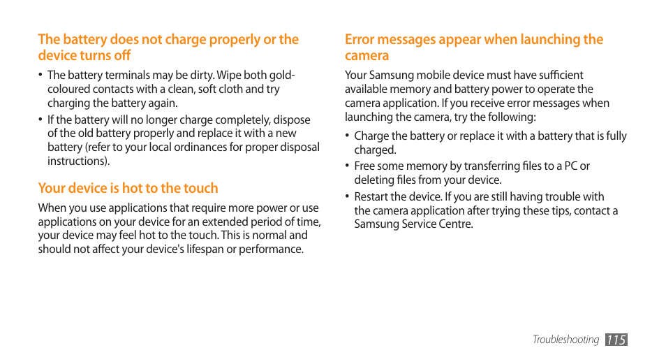 Samsung GALAXY S GT-I9000 User Manual | Page 115 / 132