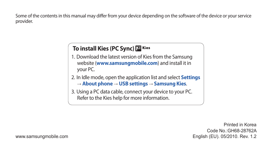 Samsung GALAXY S GT-I9000 User Manual | Page 132 / 132