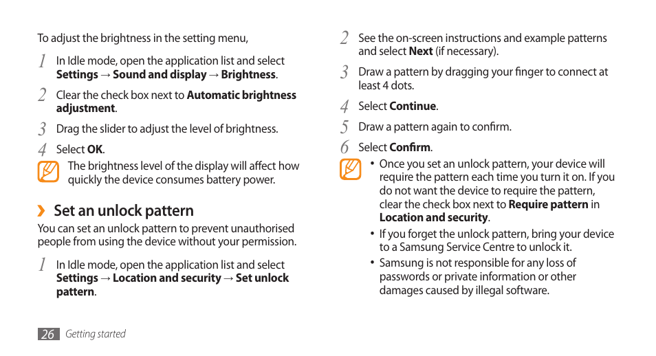 Samsung GALAXY S GT-I9000 User Manual | Page 26 / 132