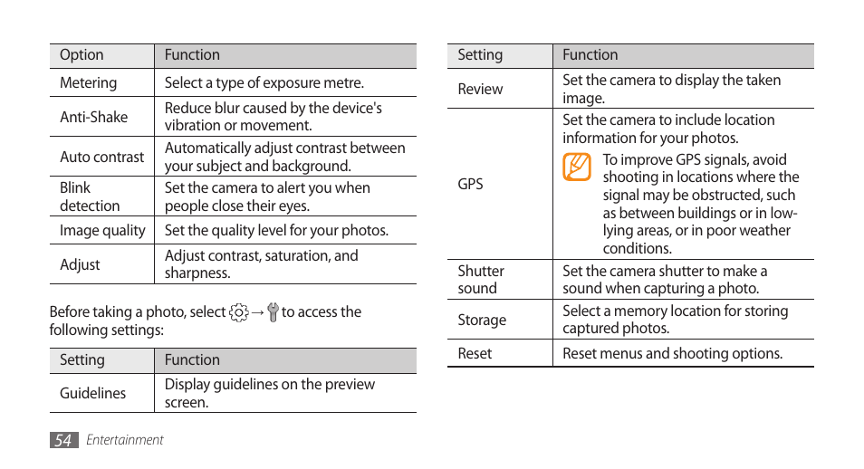 Samsung GALAXY S GT-I9000 User Manual | Page 54 / 132
